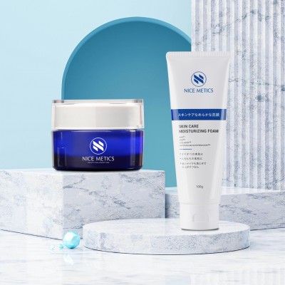Combo kem dưỡng da và sữa rửa mặt Nice Metics